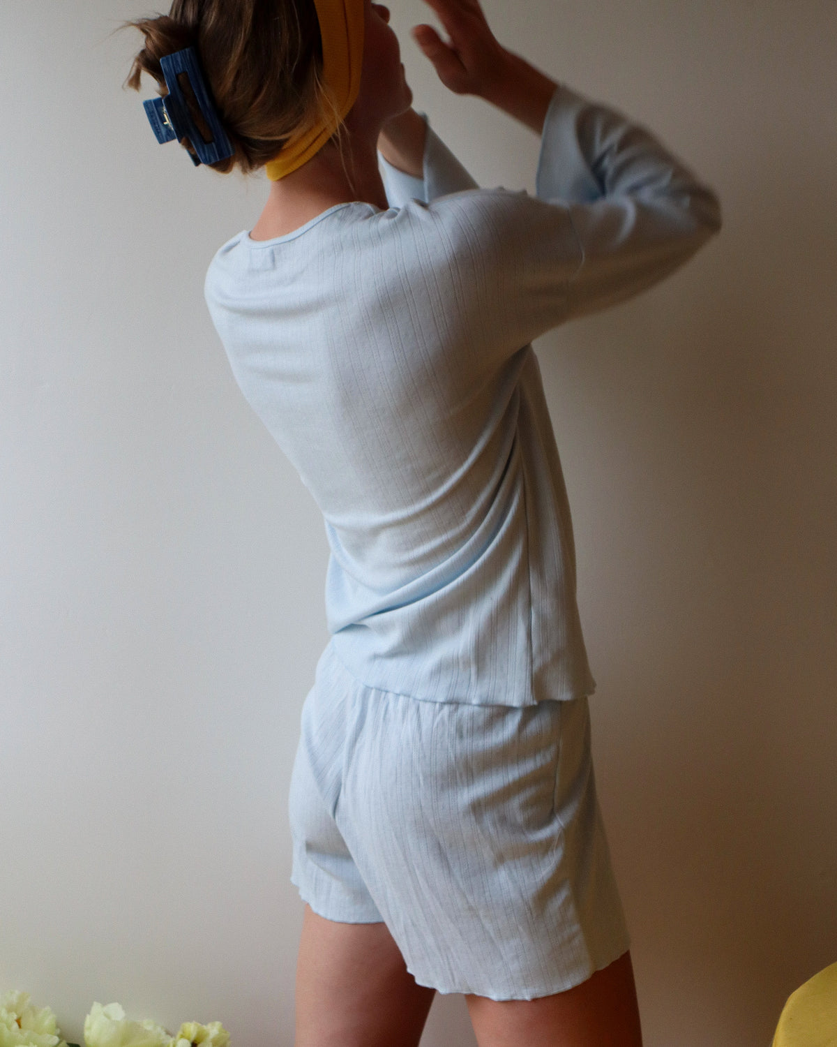 Veronica Pyjama Set, Pale Blue