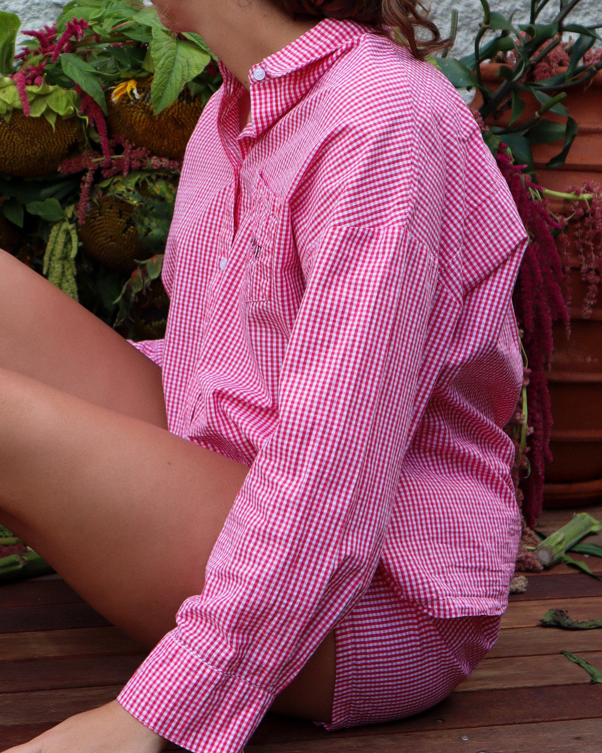 Gardeners Pyjama Set, Strawberry Gingham