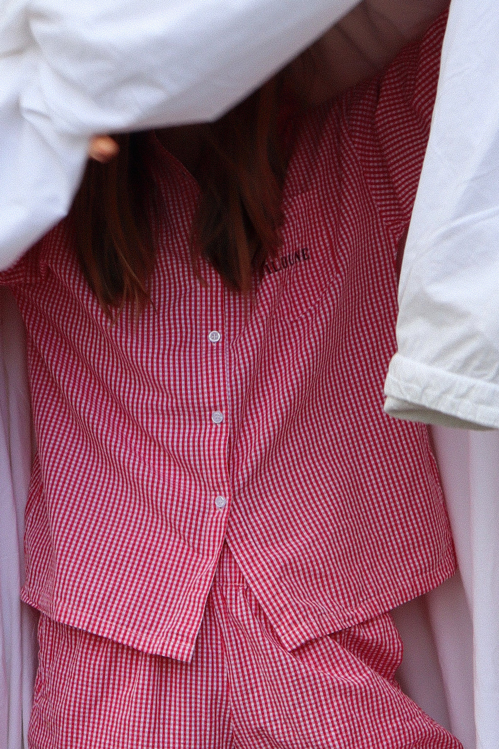 Gardeners Pyjama Set, Strawberry Gingham