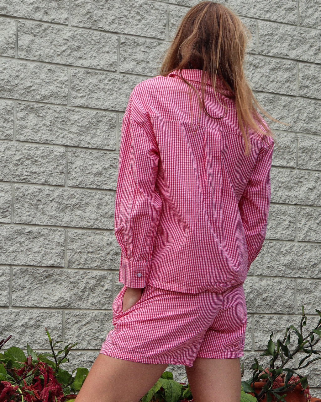 Gardeners Pyjama Set, Strawberry Gingham