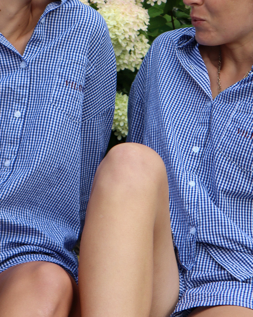 Gardeners Pyjama Set, Blueberry Gingham