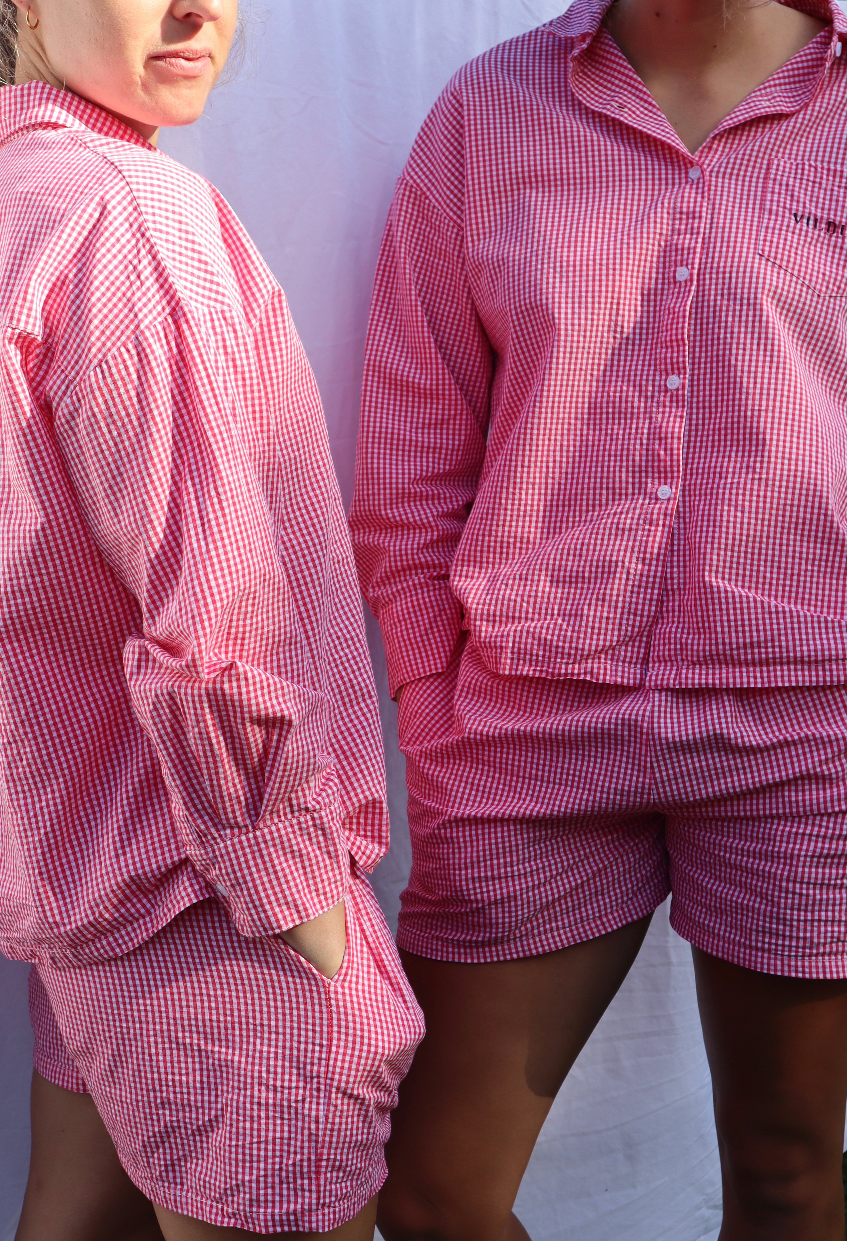 Gardeners Pyjama Set, Strawberry Gingham