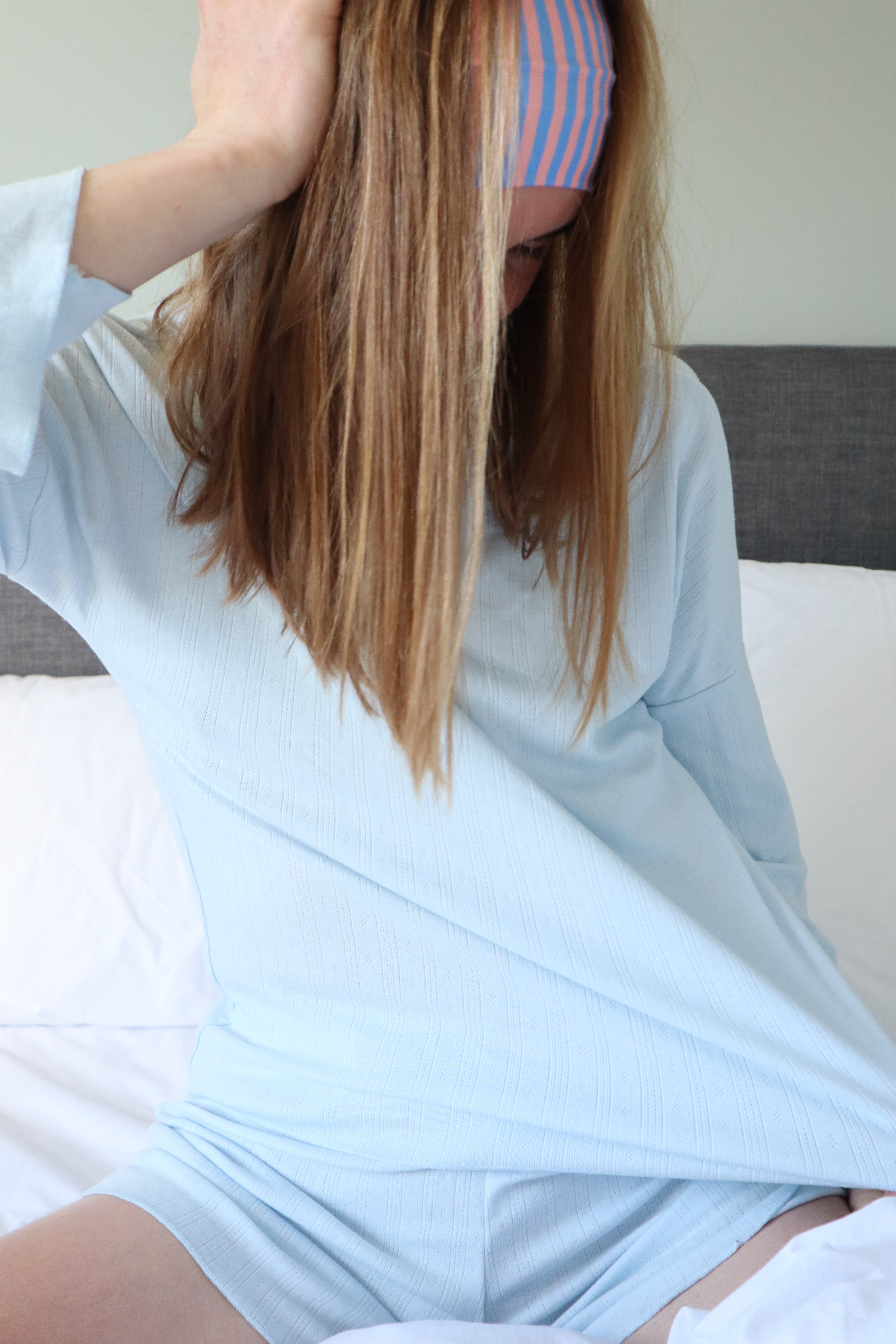Veronica Pyjama Set, Pale Blue