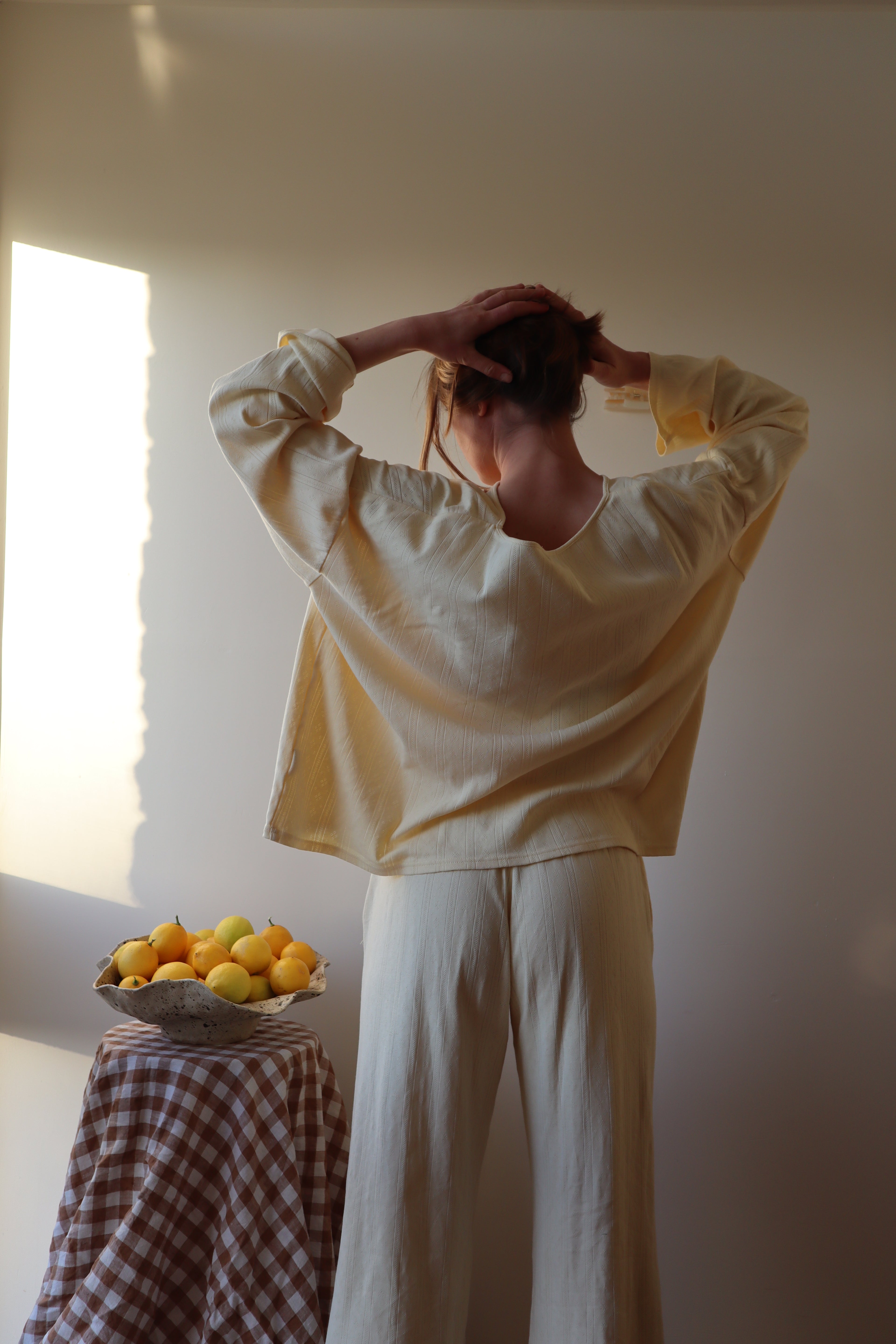 Lola Pyjama Top, Lemon