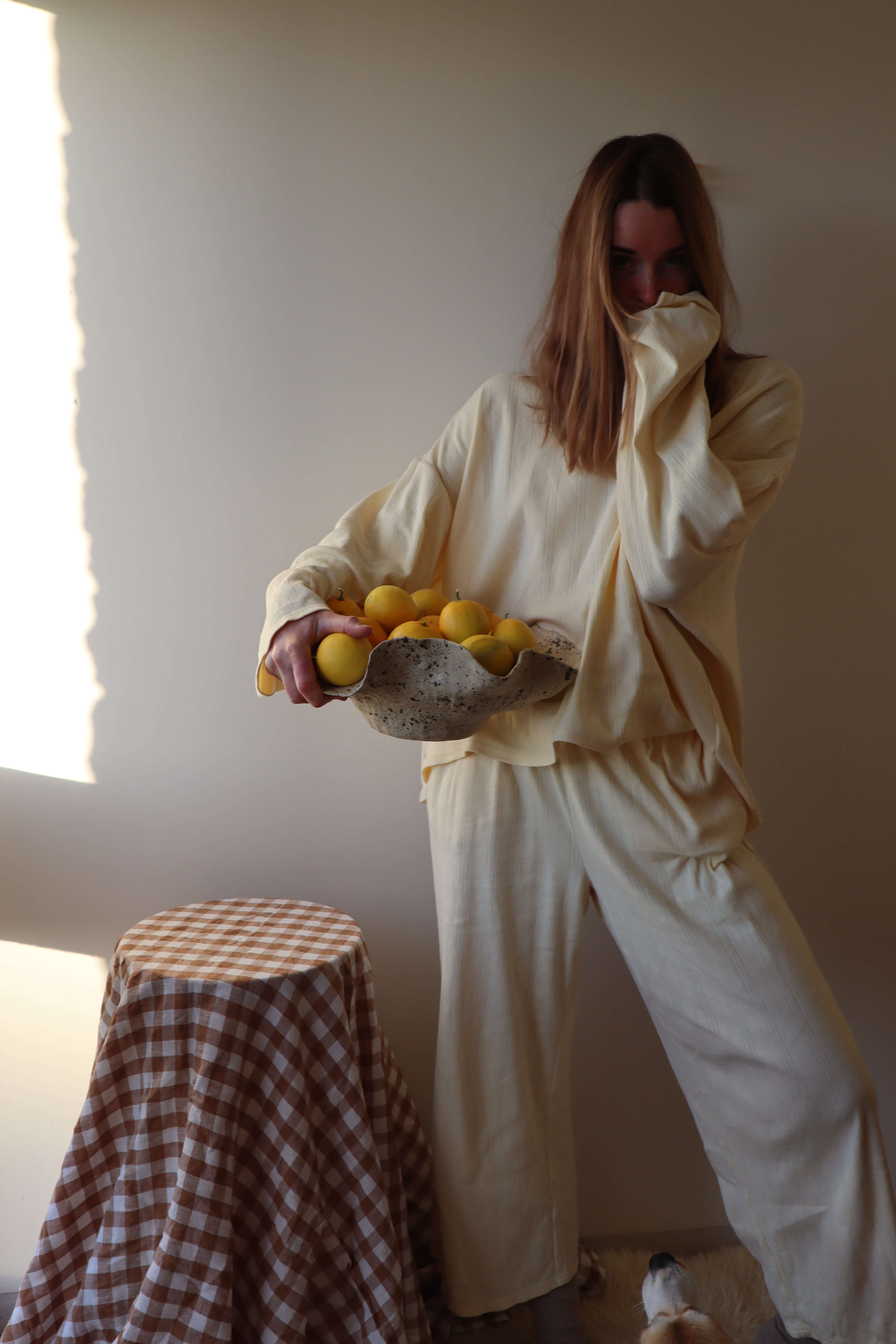 Lola Pyjama Pants, Lemon