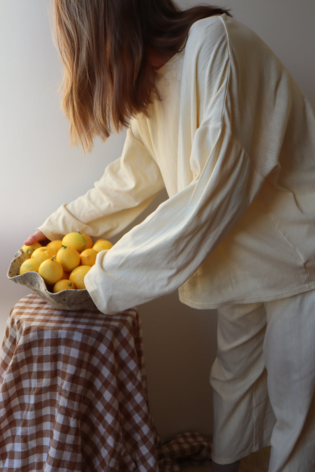 Lola Pyjama Top, Lemon