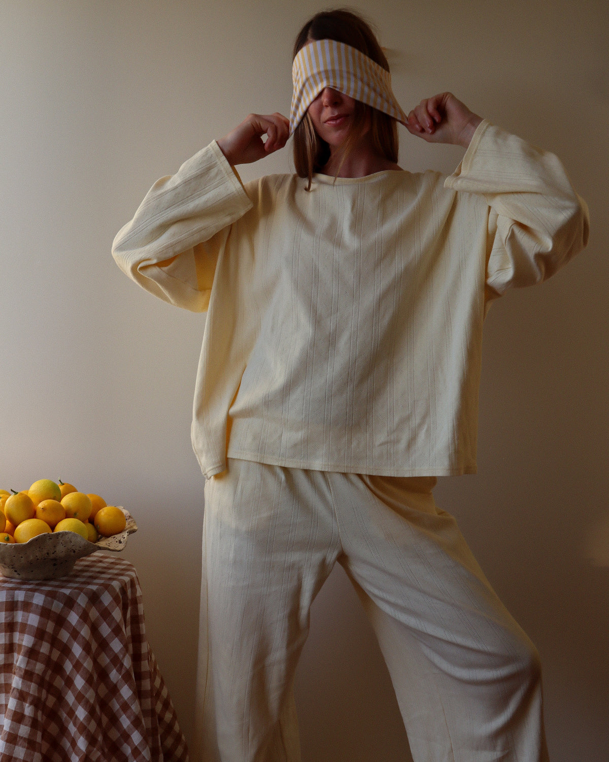 Lola Pyjama Set, Lemon