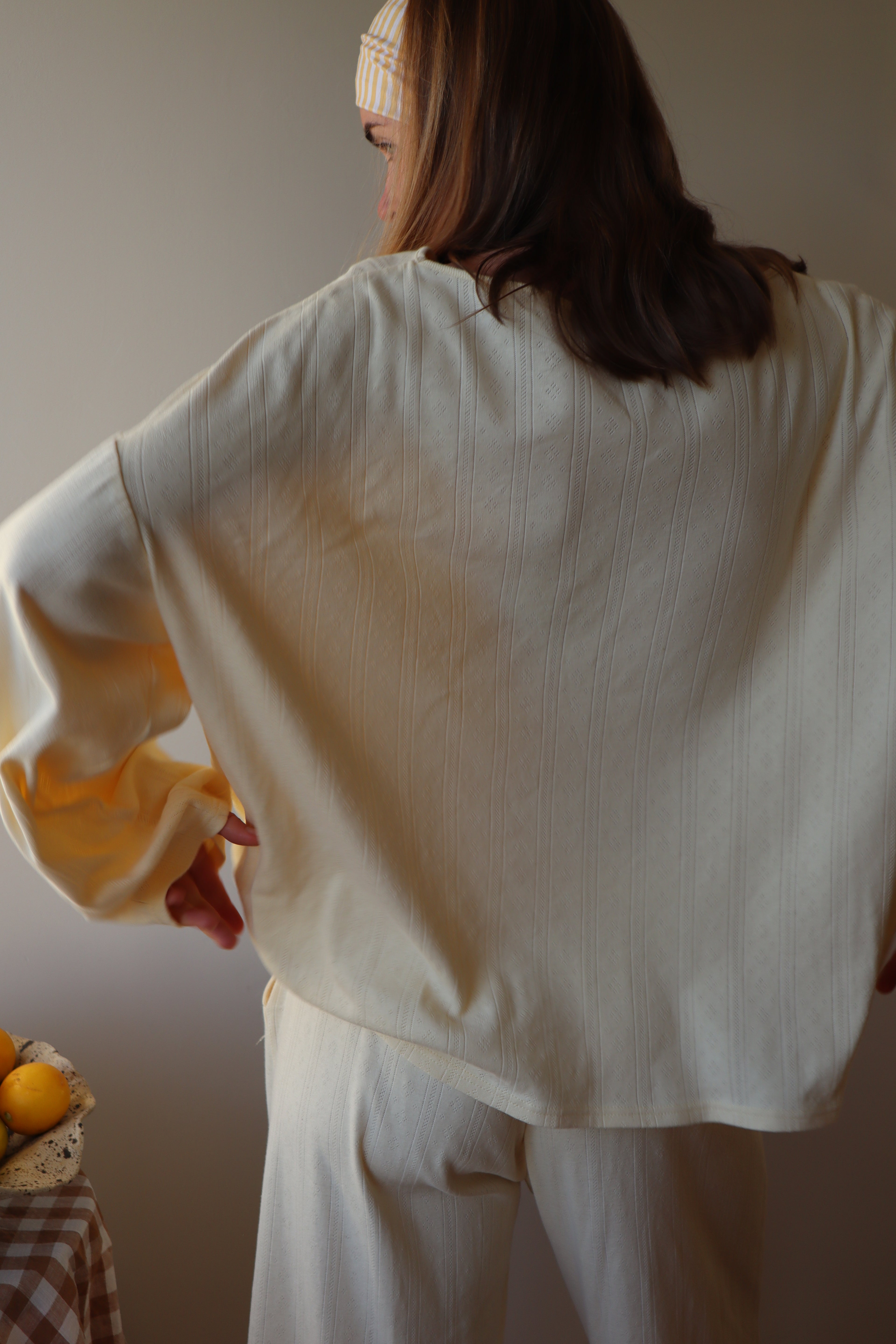 Lola Pyjama Top, Lemon