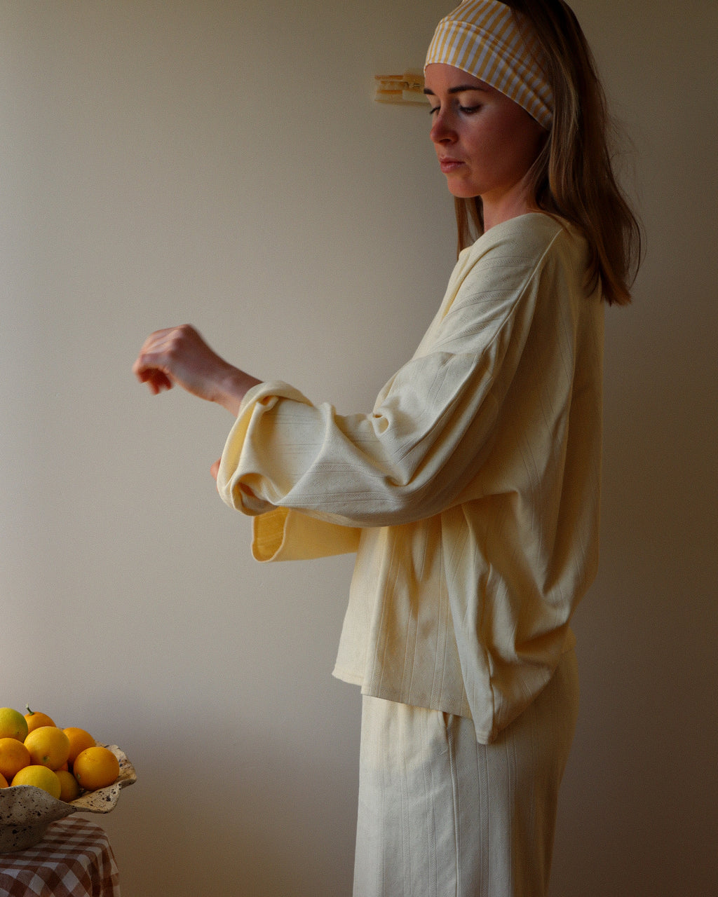 Lola Pyjama Top, Lemon