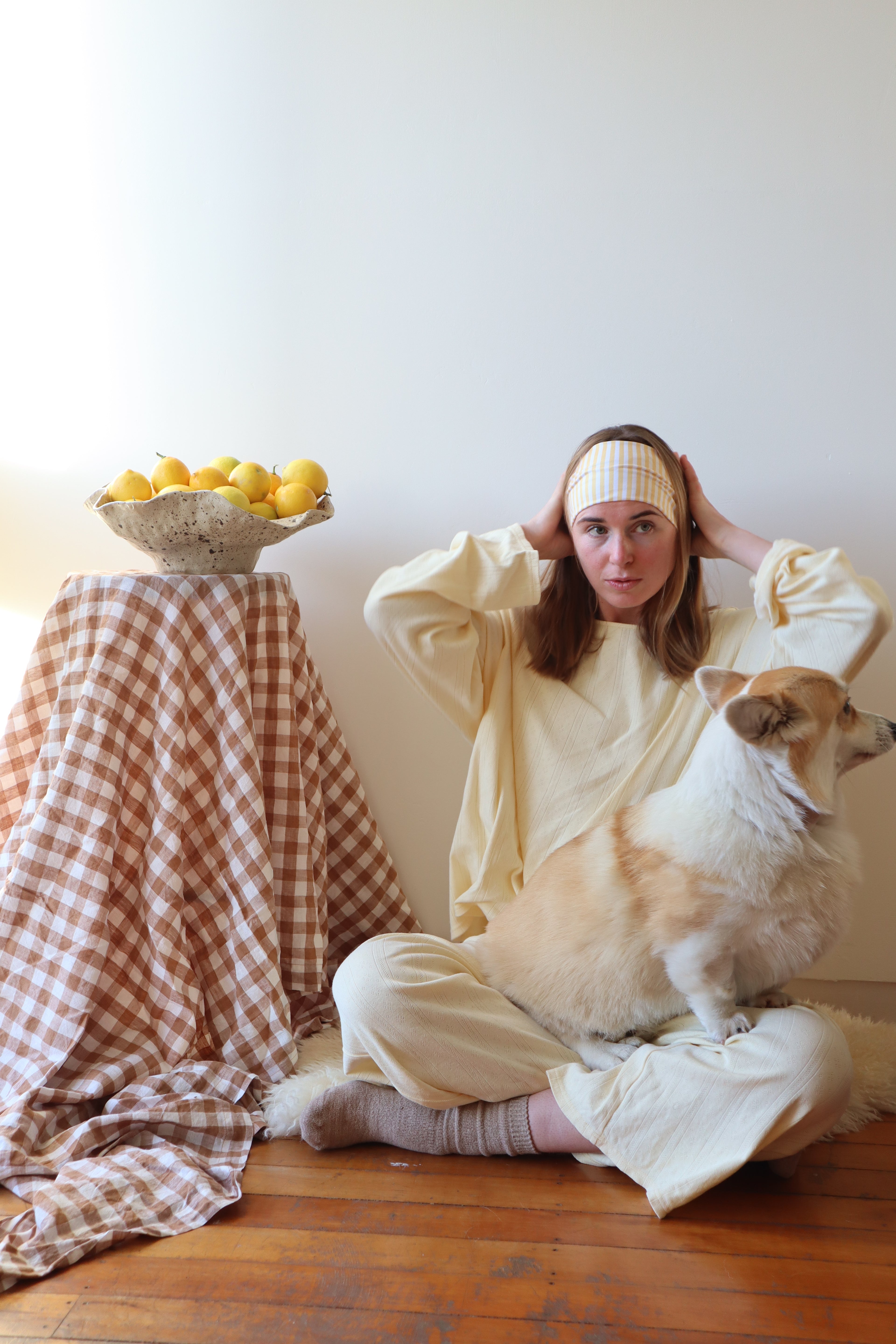 Lola Pyjama Top, Lemon