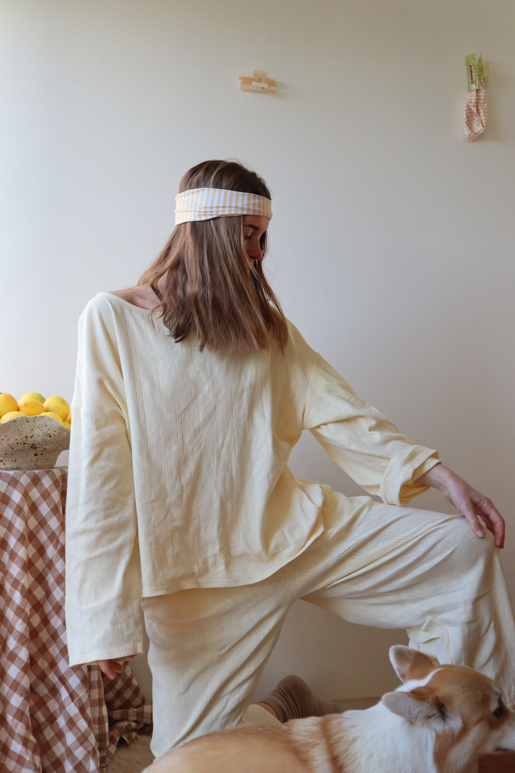 Lola Pyjama Pants, Lemon