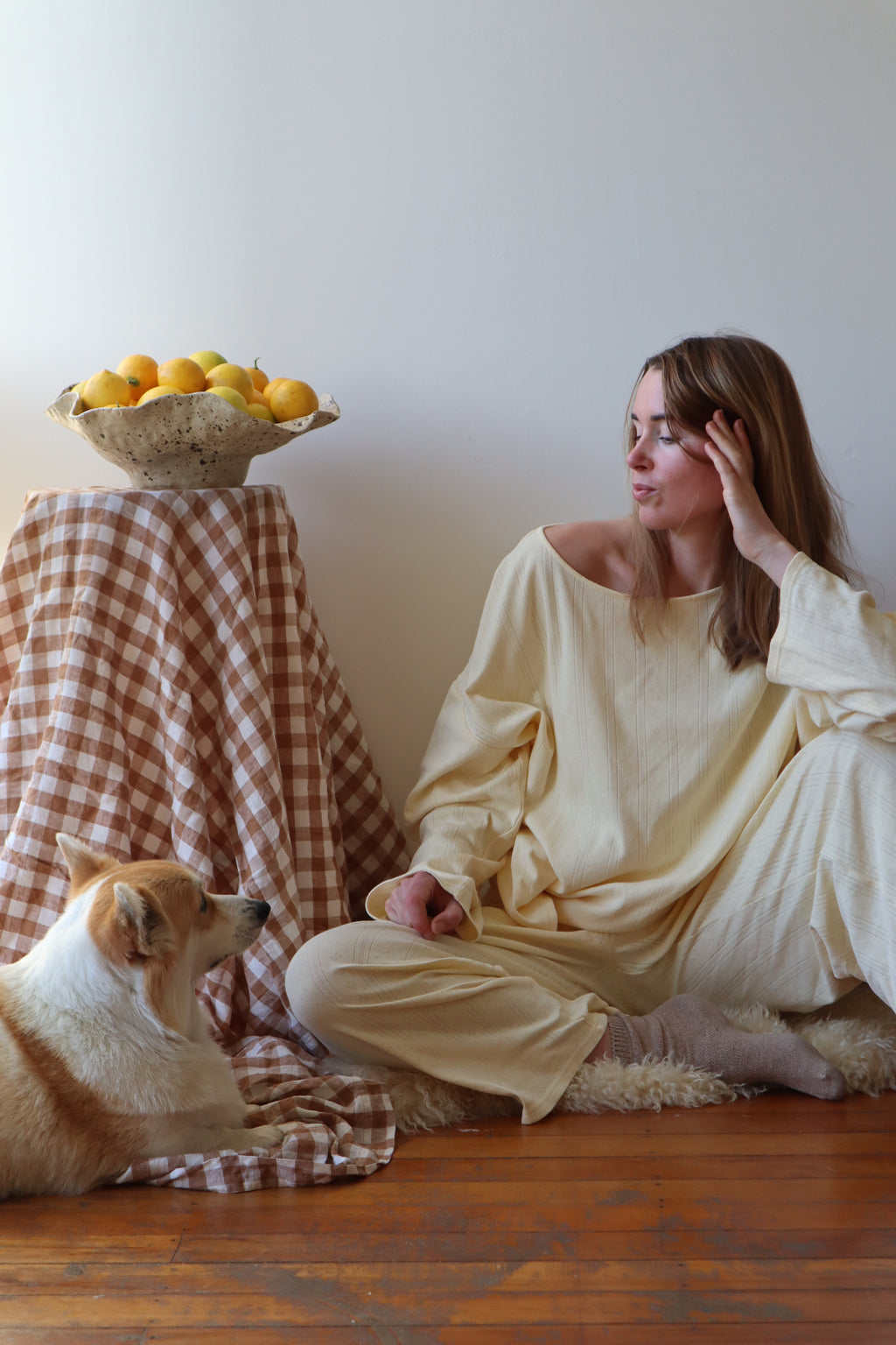 Lola Pyjama Top, Lemon